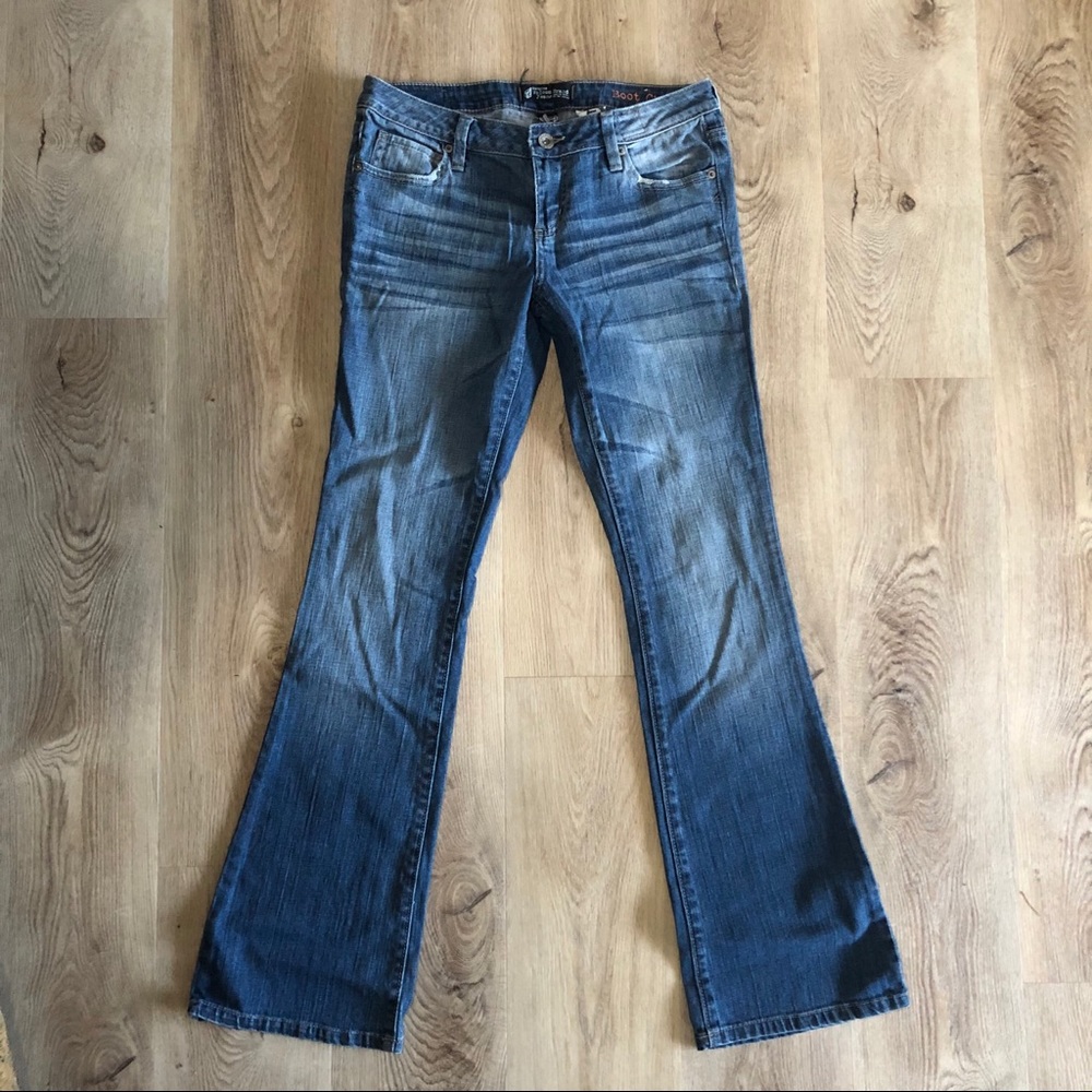 VOLCOM 2000S LOW RISE MID WASH BLUE JEANS
